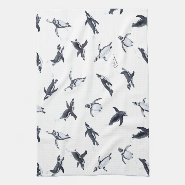 Paño De Cocina Penguin Squadron | Ocean Art Design (Vertical)