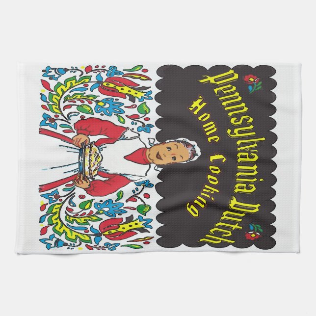 Paño De Cocina Pennsylvania Dutch, cocina casera (Horizontal)