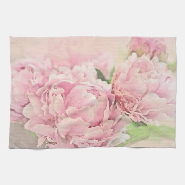 Paño De Cocina Peonies rosados (Horizontal)