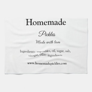 Paño De Cocina Pepinillos caseros hechos con amor añade texto sit