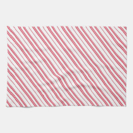 Paño De Cocina Peppermint Christmas Candy Cane Stripes