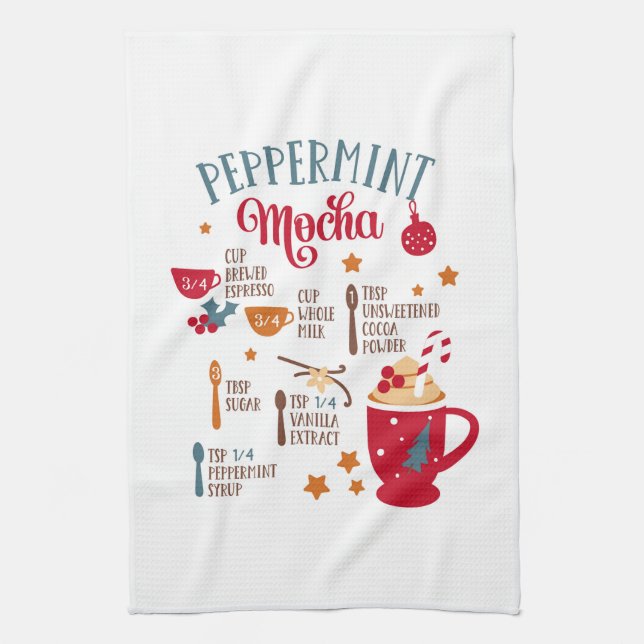 Paño De Cocina Peppermint Mocha (Vertical)