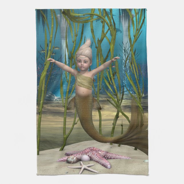 Paño De Cocina Pequeña sirena (Vertical)