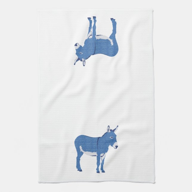 Paño De Cocina Pequeño burro de Eddie no realmente azul (Vertical)