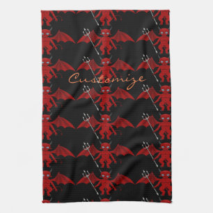 Paño De Cocina Pequeño diablo rojo Thunder_Cove
