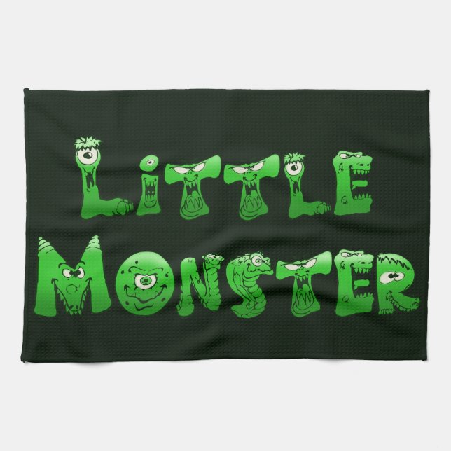 Paño De Cocina Pequeño Monstruo de Caída (Horizontal)