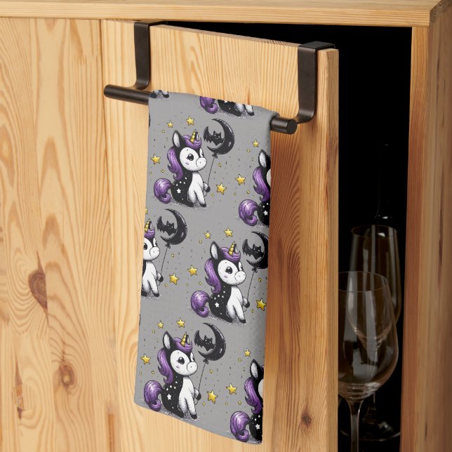 Paño De Cocina Pequeño Unicornio (Pliegue de tercios)