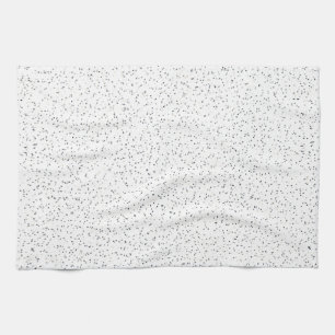 Paño De Cocina Pequeños puntos monocromos negros, grises y crema 