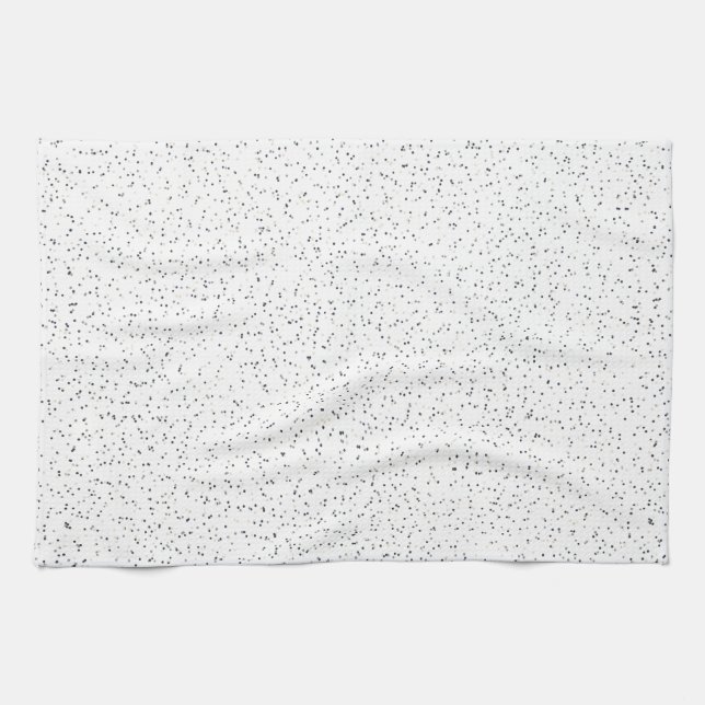 Paño De Cocina Pequeños puntos monocromos negros, grises y crema  (Horizontal)