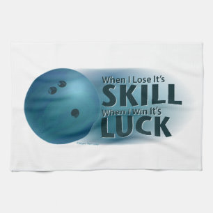 Paño De Cocina Perder Habilidad Ganar Luck Bowling Blue