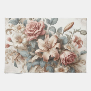 Paño De Cocina Perfección floral anticuada ligera