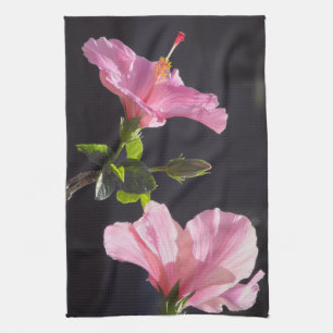 Paño De Cocina Perfil de la flor hibiscus