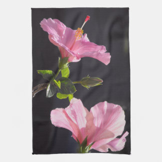 Paño De Cocina Perfil de la flor hibiscus