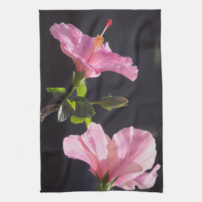 Paño De Cocina Perfil de la flor hibiscus (Vertical)
