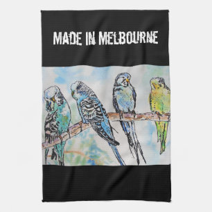 Paño De Cocina Periquito Perico Australiano Pájaro Hecho En Melbo