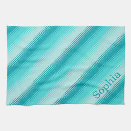 Paño De Cocina Perro aqua de perro verde azulado azul patrón verd