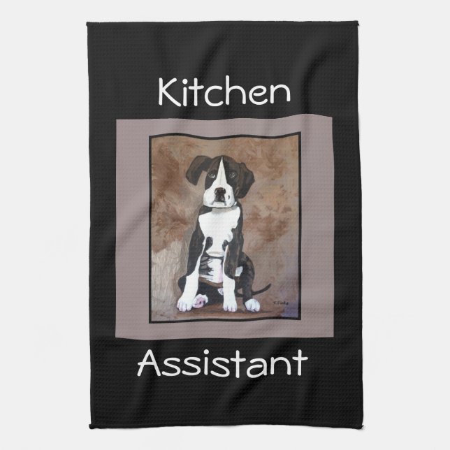Paño De Cocina Perro AUXILIAR de la COCINA (Vertical)