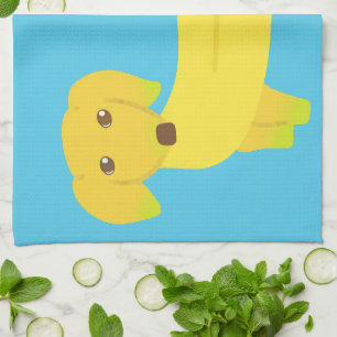 Paño De Cocina Perro bananero lindo personalizado