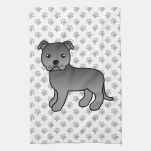 Paño De Cocina Perro Blue English Staffordshire Bull Terrier
