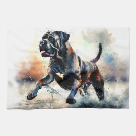 Paño De Cocina Perro Cane Corso de acuarela