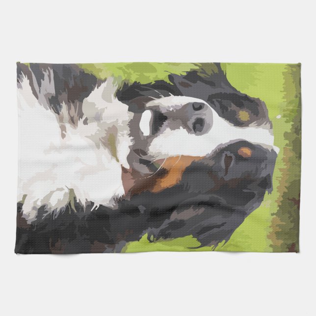 Paño De Cocina Perro de montaña de Bernese (Horizontal)