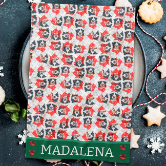 Paño De Cocina Perro de Navidad de Montaña Bernesa