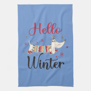 Paño De Cocina Perro de patinaje sobre hielo