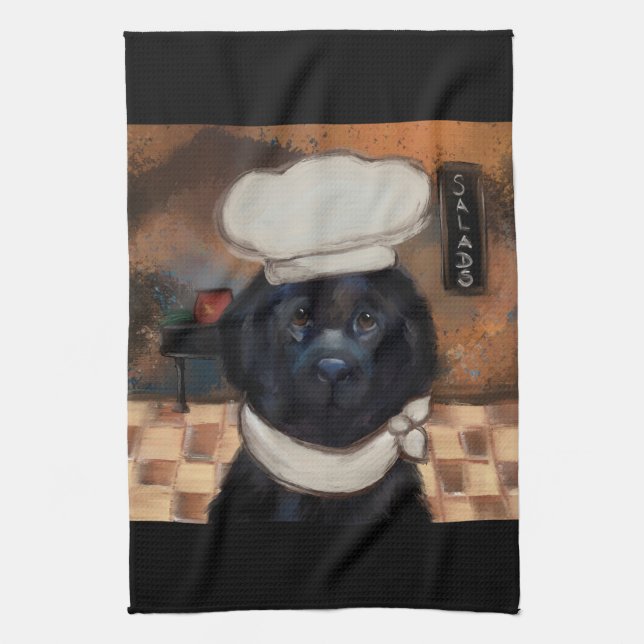 Paño De Cocina Perro de Terranova (Vertical)