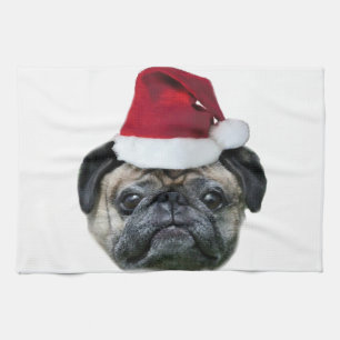Paño De Cocina Perro del barro amasado del navidad
