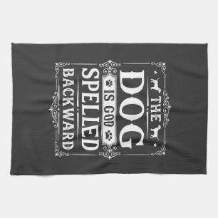 Paño De Cocina Perro Divertido Dios Deletreado al Revés