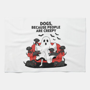 Paño De Cocina Perro espeluznante de Halloween Fantasma espeluzna