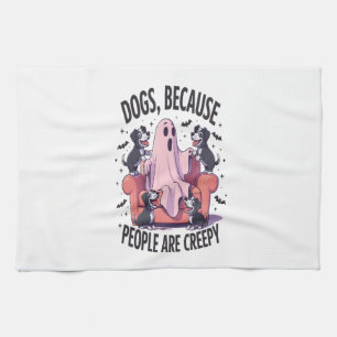 Paño De Cocina Perro espeluznante de Halloween Fantasma espeluzna