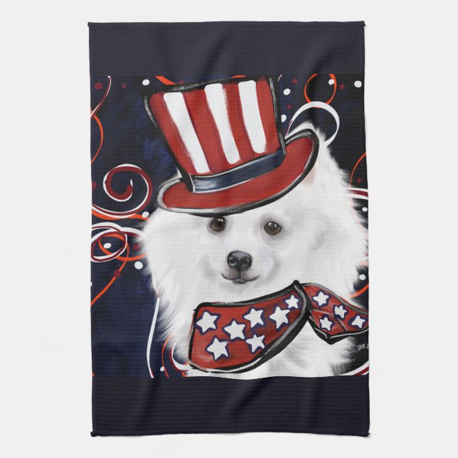 Paño De Cocina Perro Esquimal Americano (Vertical)
