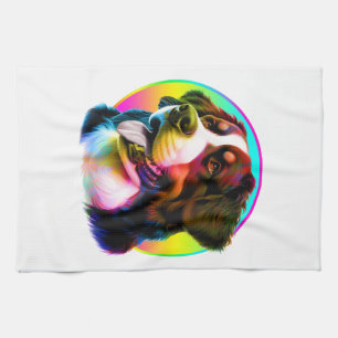 PAÑO DE COCINA PERRO GENIAL ARCOÍRIS COLORIDO