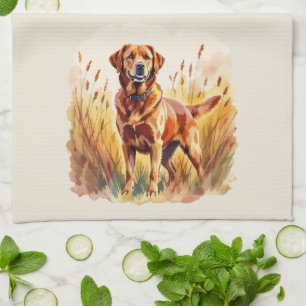 Paño De Cocina Perro Labrador Retriever Fox Rojo