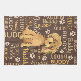 Paño De Cocina Perro marrón personalizado