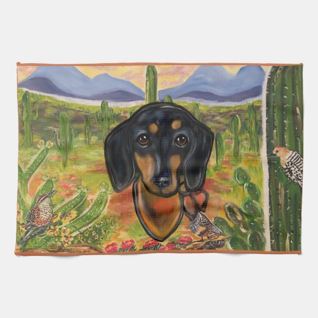 PAÑO DE COCINA PERRO SALCHICHA (Horizontal)