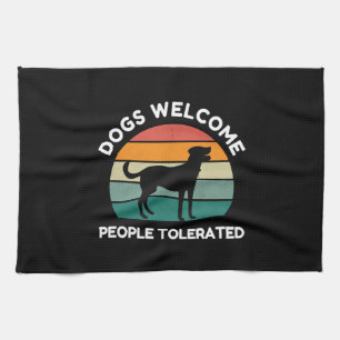 Paño De Cocina Perros Bienvenidos, Personas Toleradas - Divertido