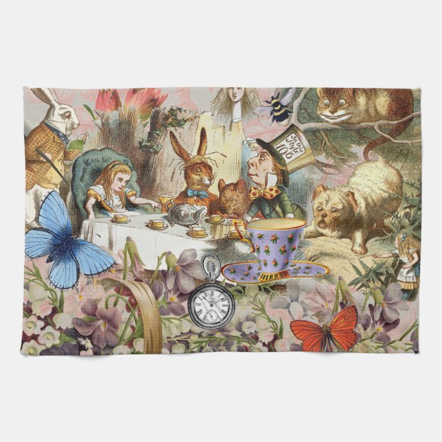 Paño De Cocina Personajes de Alice in Wonderland tea fiesta (Horizontal)
