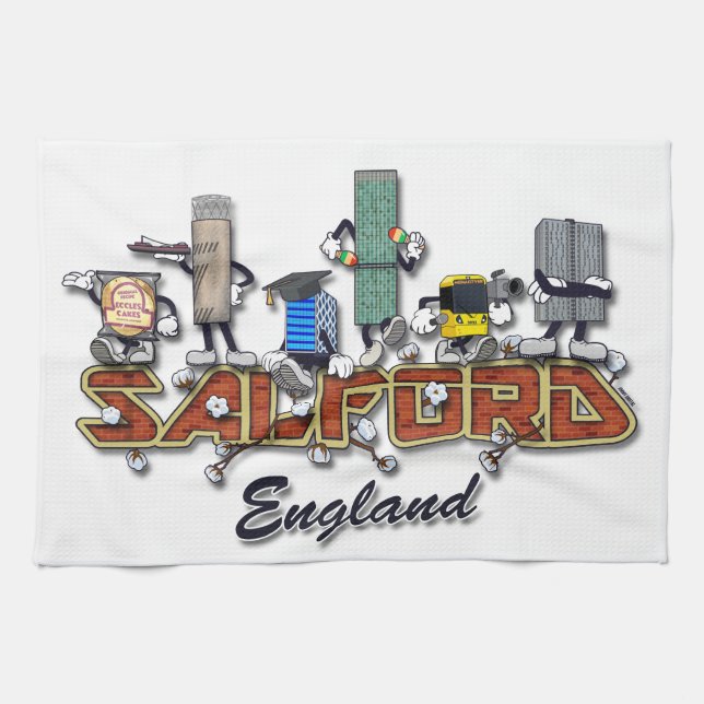 Paño De Cocina Personajes de dibujos animados de Salford (Horizontal)
