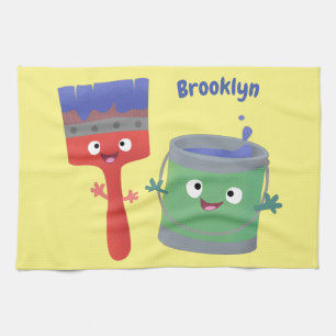 Paño De Cocina Personajes de pincel y dibujos animados