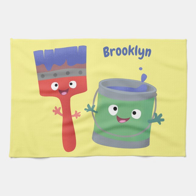 Paño De Cocina Personajes de pincel y dibujos animados (Horizontal)