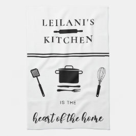 Paño De Cocina Personalice la cocina en blanco