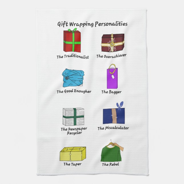 Paño De Cocina Personalidades de envolver regalos (Vertical)