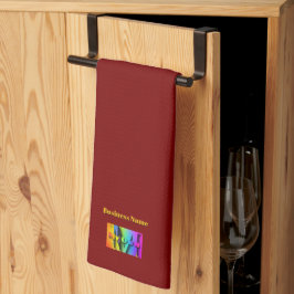 Paño De Cocina Personaliza Mi Propio Café Tienda de Café Dk Rojo