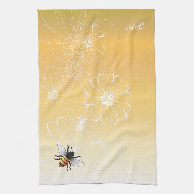 Paño De Cocina Personalizable: Abeja (Vertical)