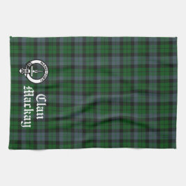 Paño De Cocina Personalizable Clan Mackay Escudo Badge & Tartan