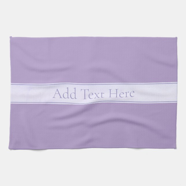 Paño De Cocina Personalizable Elegante Lavanda Ligera Púrpura (Horizontal)