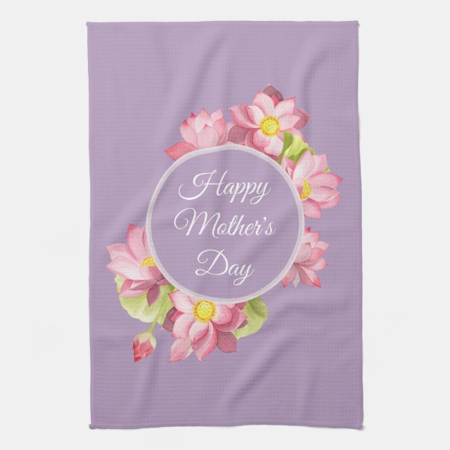 Paño De Cocina Personalizable feliz del día de madre (Vertical)