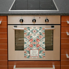 Paño De Cocina Personalizable floral de campo